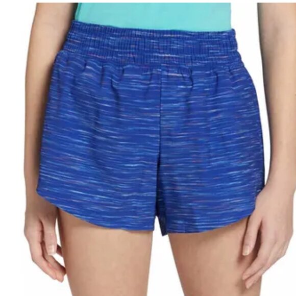 Large, XL - DSG - High Rise Stride Shorts Lined Blue Swirl NEW - Picture 1 of 2
